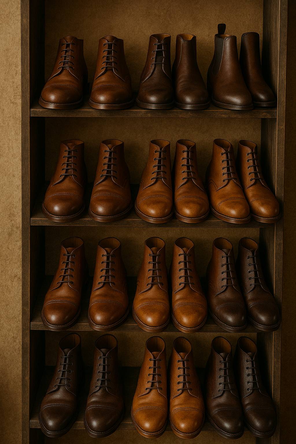 Schuhe gestappelt